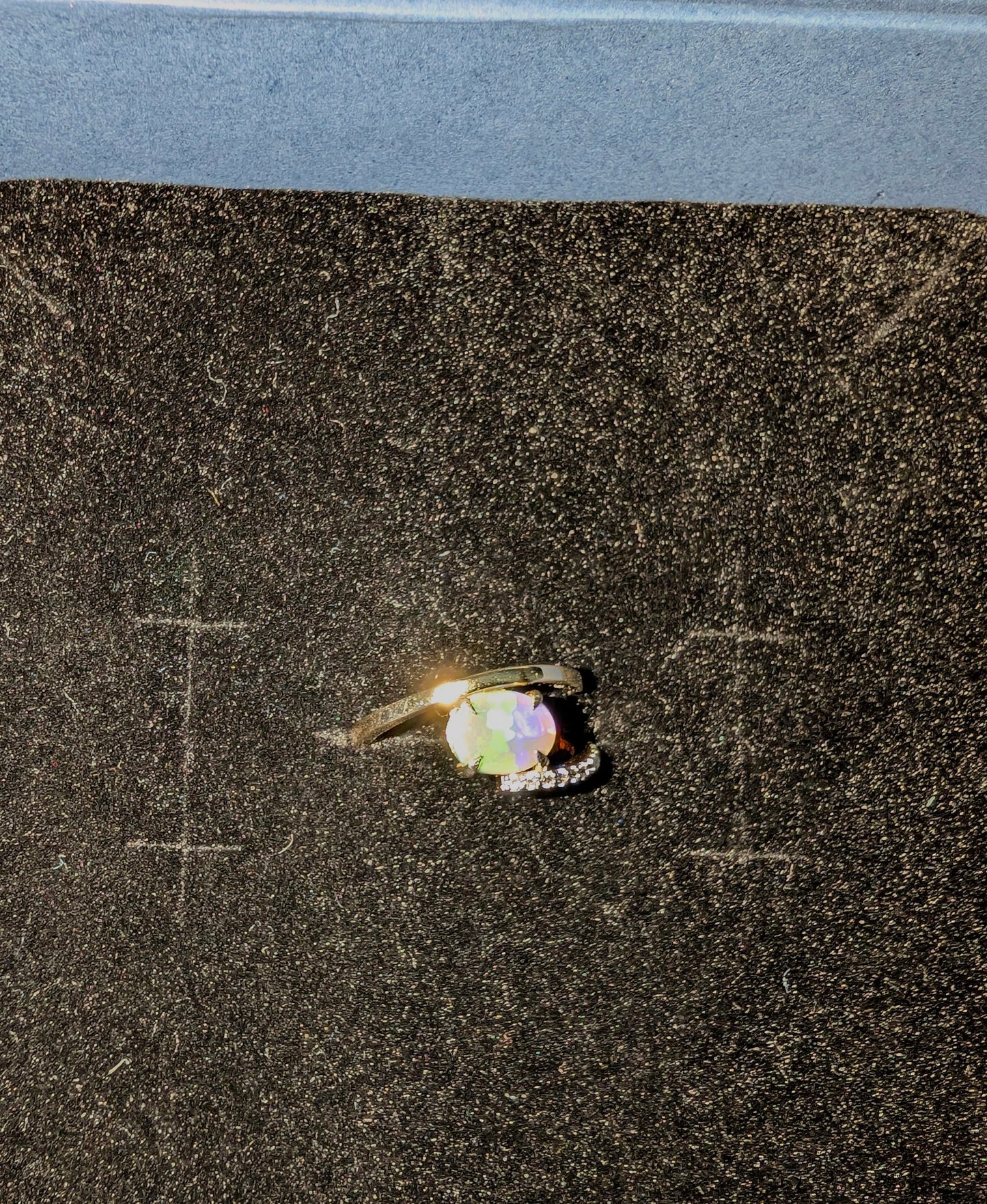 A Stunning Lightning Ridge Opal Ring.