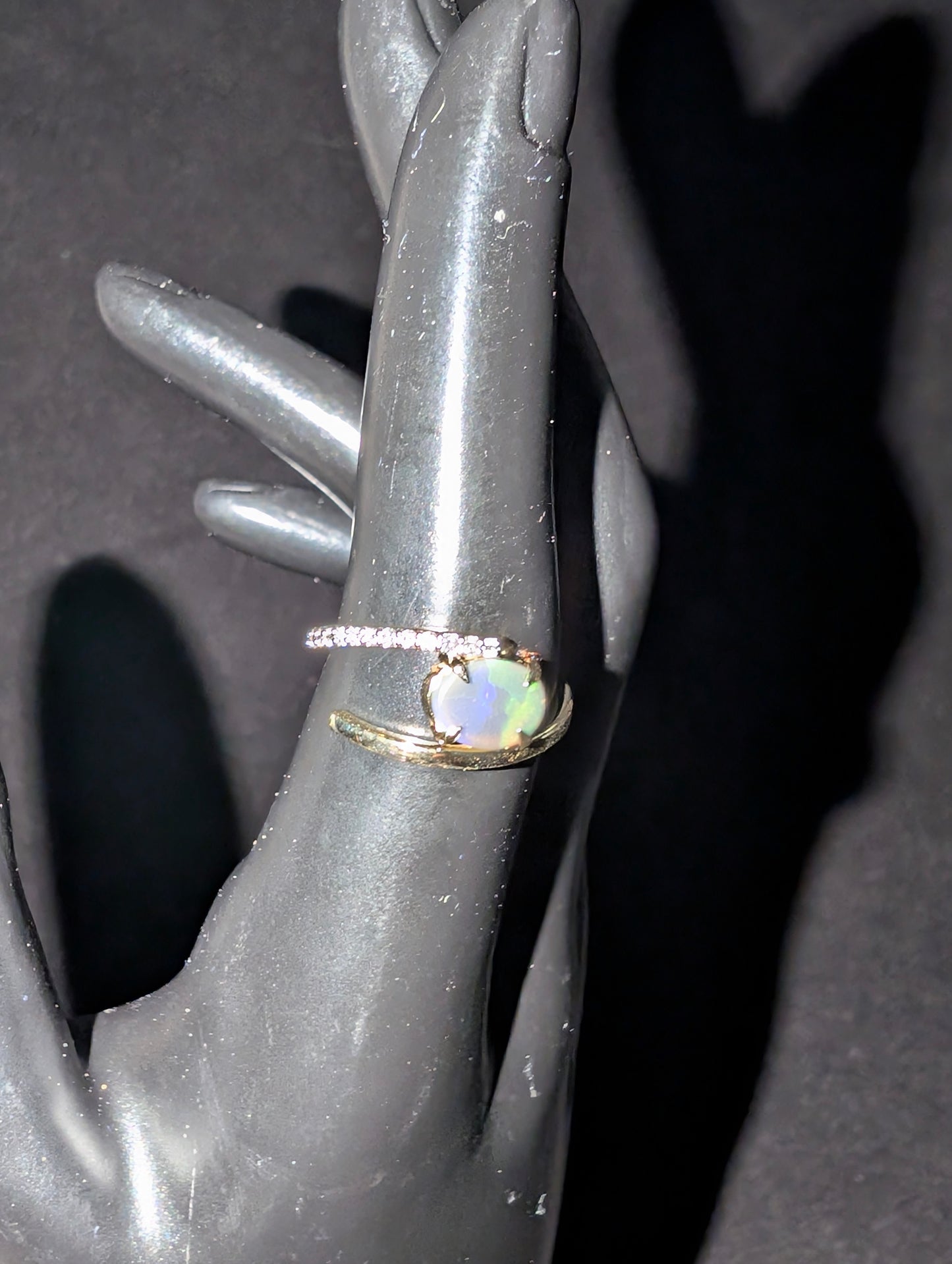 A Stunning Lightning Ridge Opal Ring.