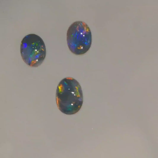 Hello, LR Black Opal Pendent and Earring Set