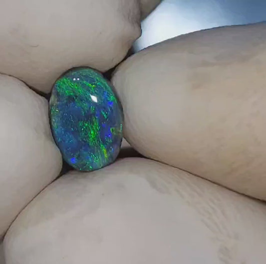 Solid Lightning Ridge Solid Black Opal